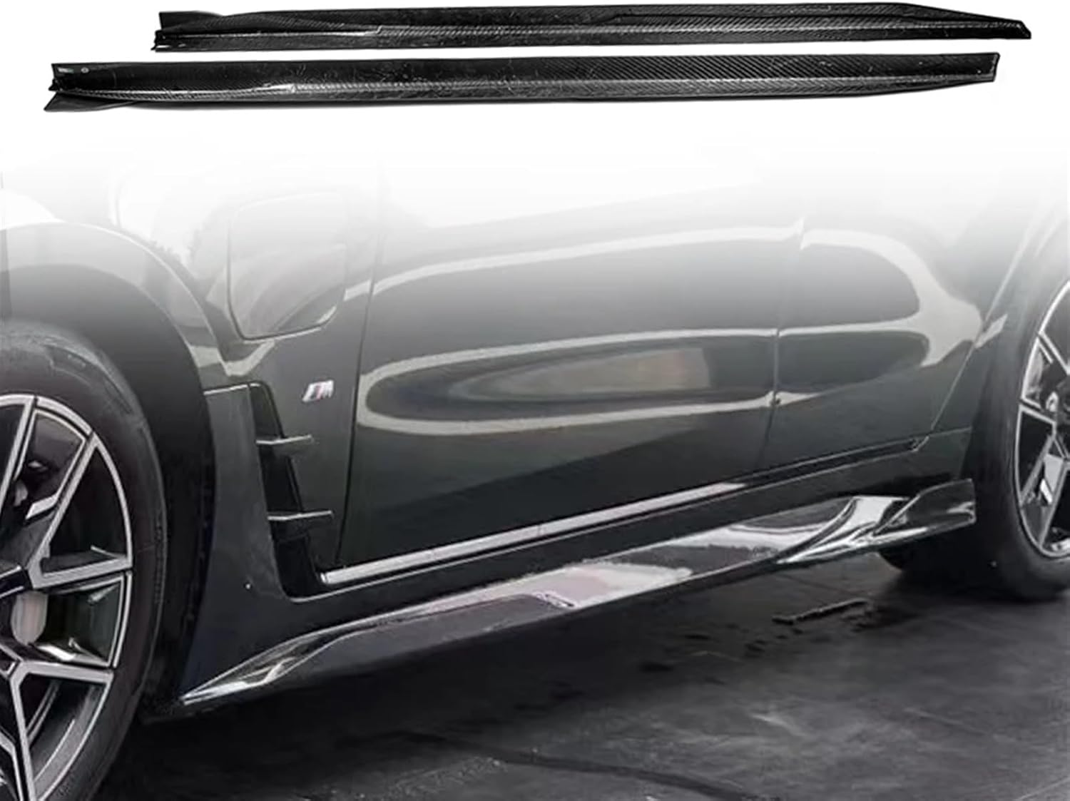 と互換性がある BMW 4シリーズ I4 カーボンファイバーサイドスカート